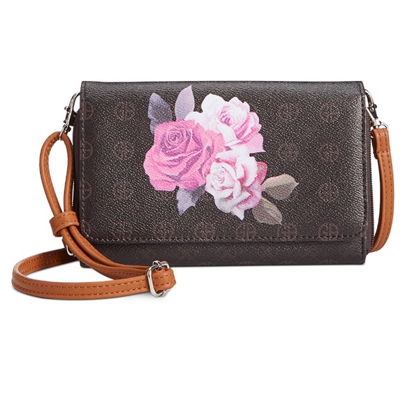 Giani Bernini Handbags - Giani Bernini Signature Rose Crossbody Wallet